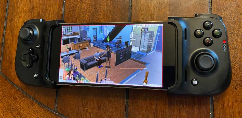 The Sims on iPhone via PS4 remote play
